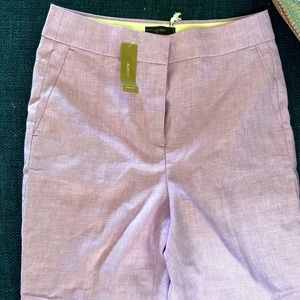 Lavender, J Crew Hayden linen crop pant, perfect for spring!